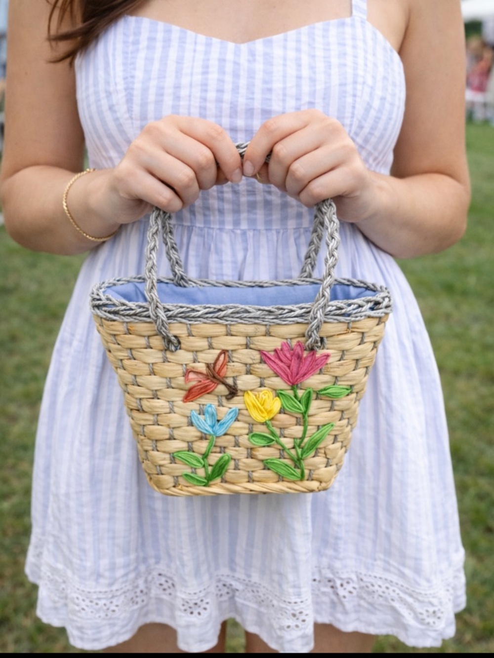 Vintage Wicker Seagrass Woven Bag